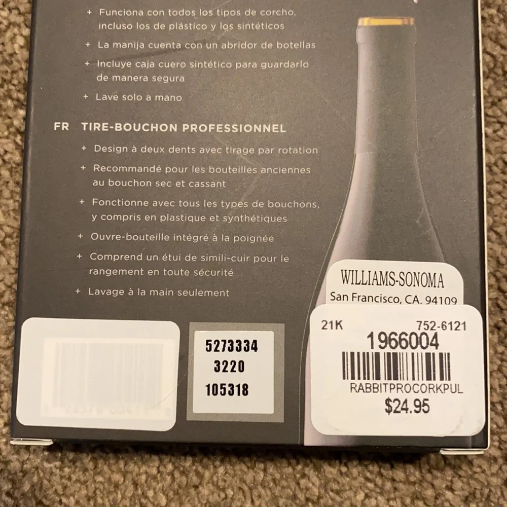 Williams Sonoma Pro Cork Remover